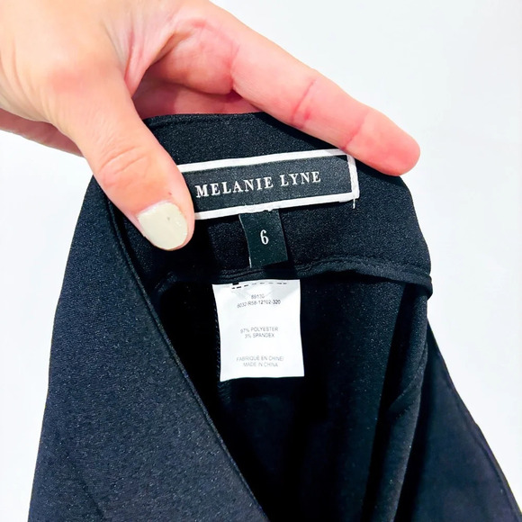 MELANIE LYNE Black pants with slit and lace at the bottom - Picture 4 of 9